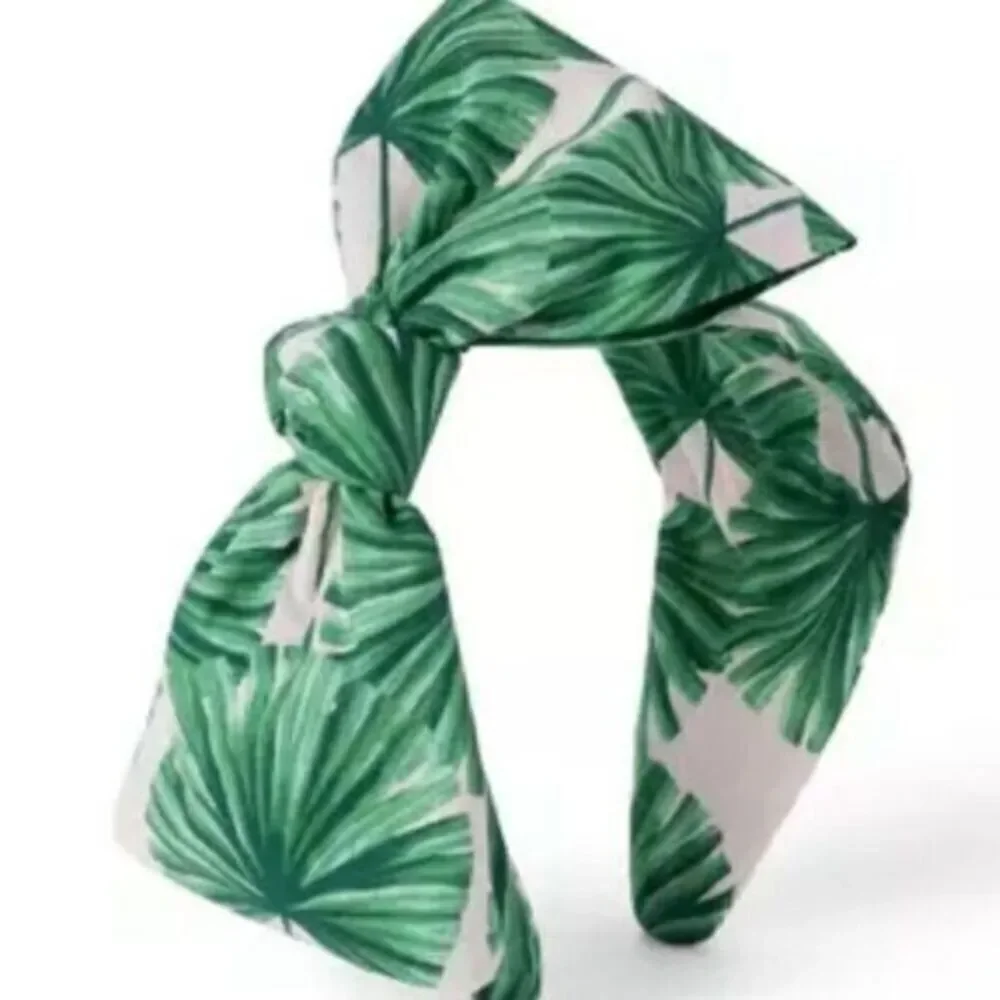 NWT Janie and Jack Toddler/Girls Two Green White Floral Headbands Bow